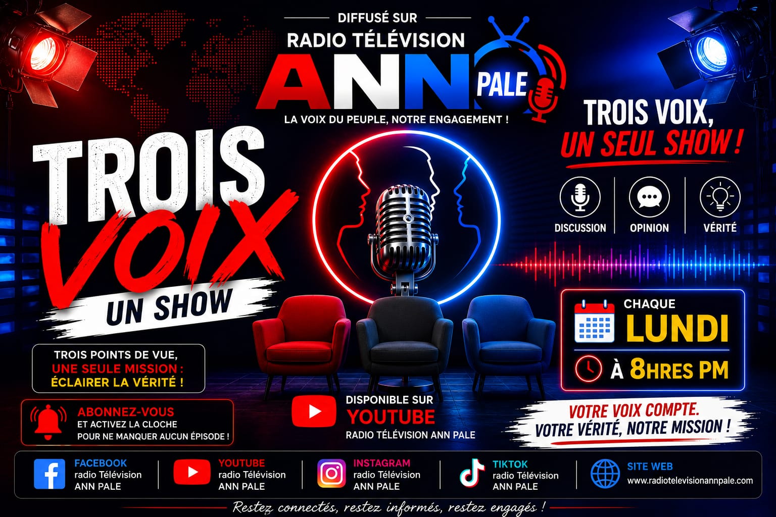 Trois Voix Un Show - Radio Television Ann Pale